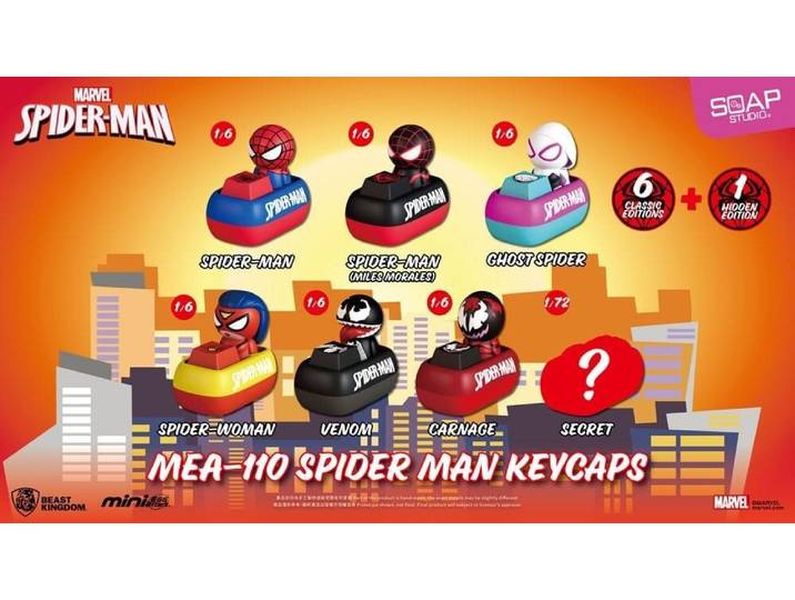 Beast Kingdom Toys Actionfigur Spider Man Mini Egg Attack Blind Box Figuren keycaps Sortiment