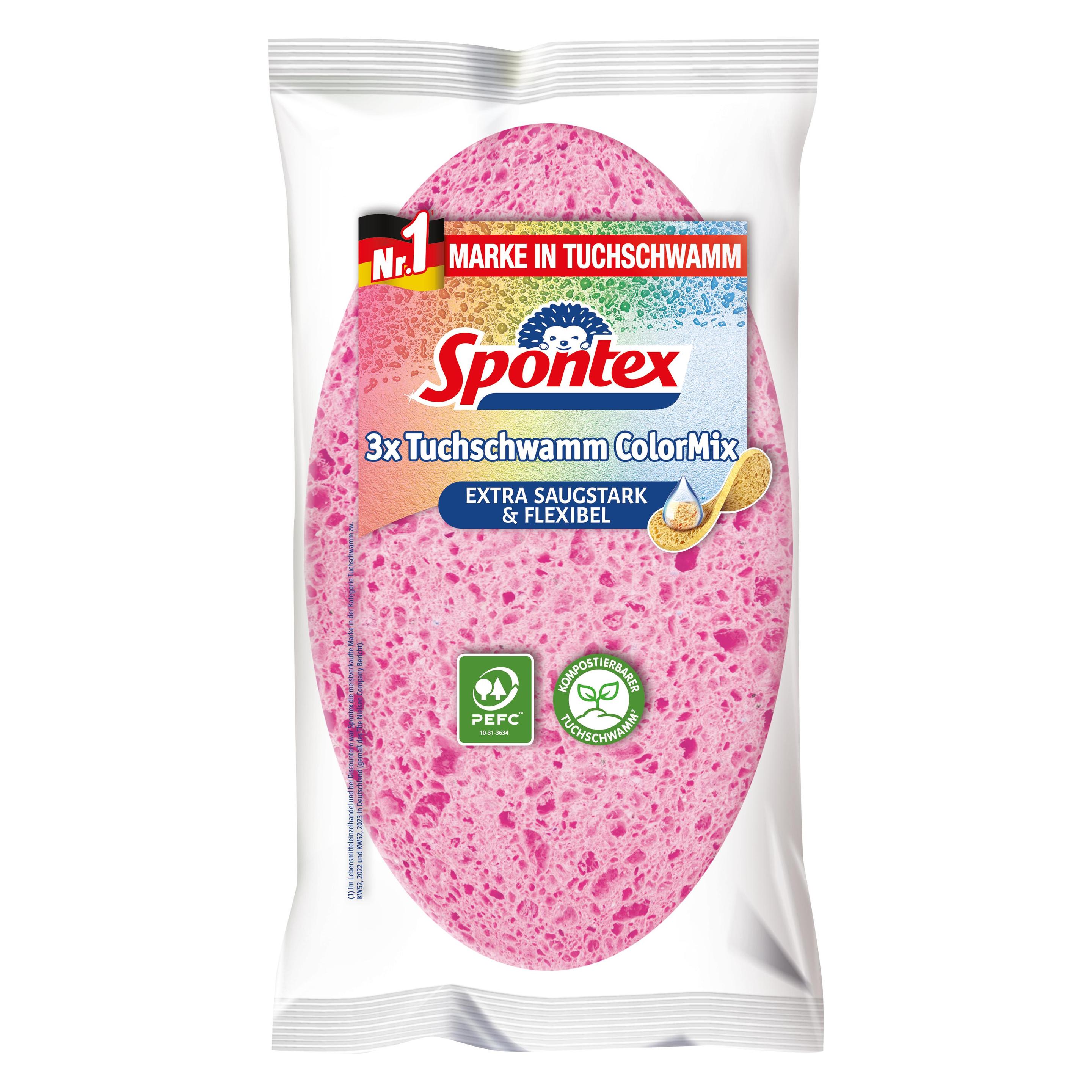 Spontex Tuchschwamm Color Mix 3er Pack (3 Stk.) (19000022)