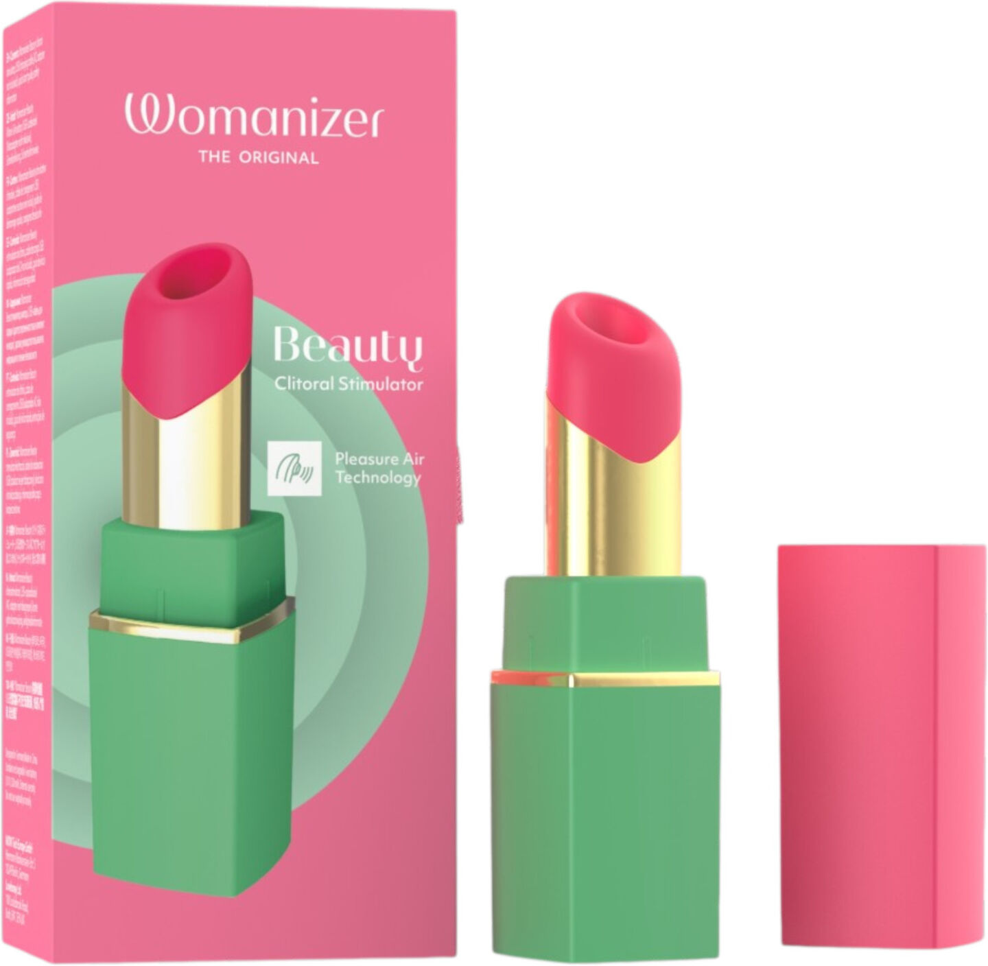 Womanizer Beauty - lipstick-shaped air-pressure clitoral stimulator (green)