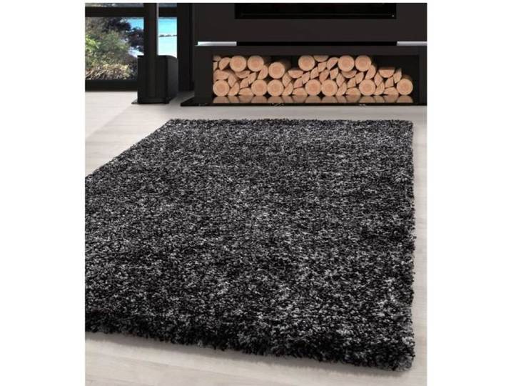 Tapis Shaggy poil long mélangé vintage - CARPETTEX - Anthracite - 200x290 cm