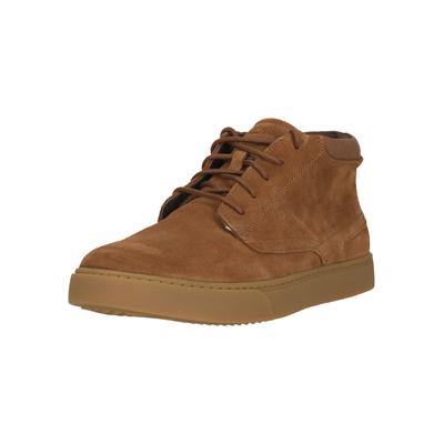 Stiefel CLARKS "Lydford Mid", Damen, Gr. 41, braun (cognac), Leder, Schuhe Stiefel, mit herausnehmbarer Innensohle