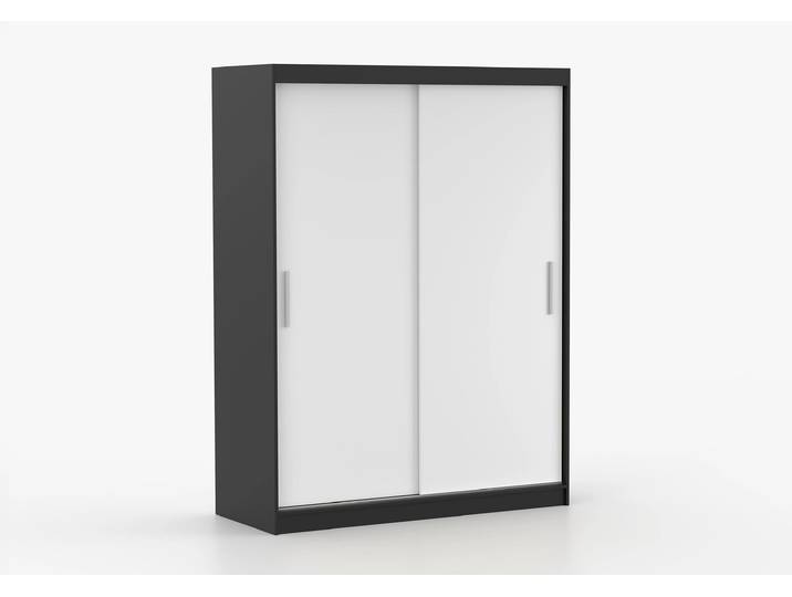 Schwebetürenschrank VISTA 04 150 cm Schwarz Weiß Ohne LED-Beleuchtung