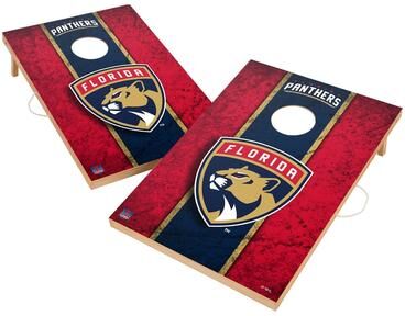 Skip's Garage Vintage Florida Panthers NHL Regulation 2x4 Cornhole Set