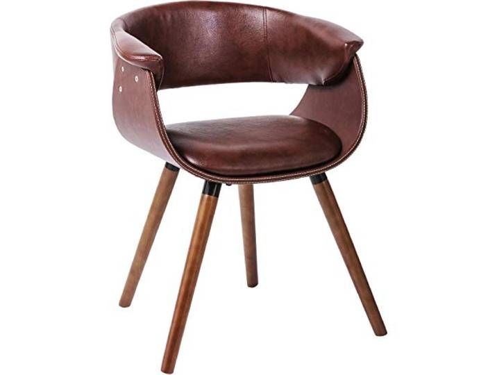 Kare Design Armlehnstuhl Monaco Nougat, Braun, 72x58x47 cm Holz, Leder, fürs Esszimmer, zeitlos