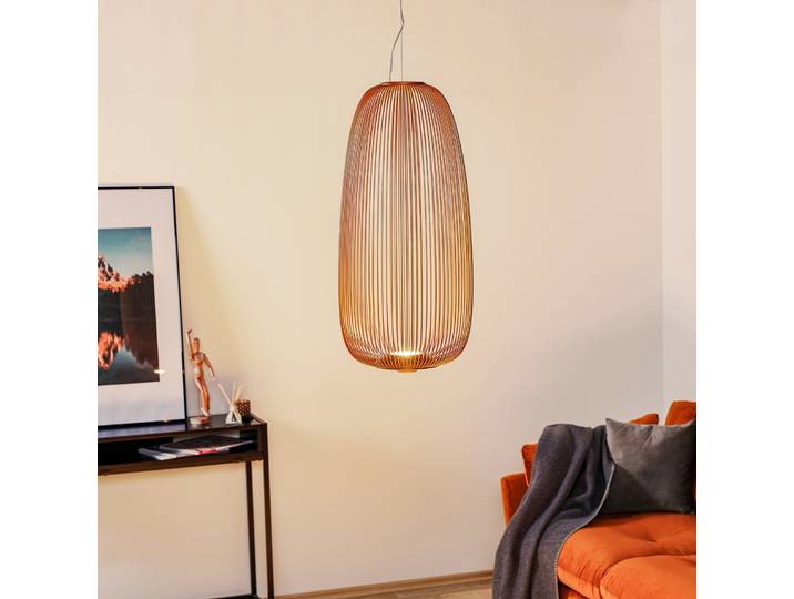 Spokes 1 LED-Pendellampe dimmbar kupfer - Foscarini - Wohnzimmer - Design - Metall - Einflammig