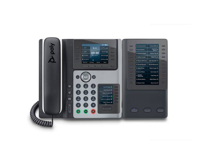 POLY Téléphone IP Edge E450 compatible PoE, Téléphone IP, Noir, Combiné filaire, 8 lignes, IPS, 8,89 cm (3.5') 82M90AA