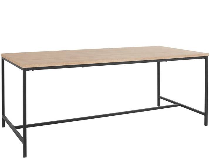 freiraum Esstisch Kiel, in Eiche Dekor natur, MDF/Metall - 200x76x100cm (BxHxT)