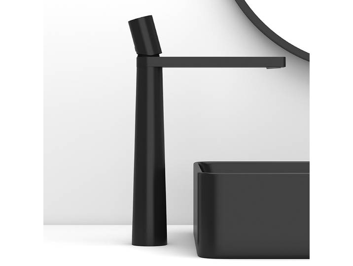 Tuqiu Robinet de lavabo Robinet de salle de bains en laiton Robinet mitigeur Robinet de lavabo noir Robinet de lavabo chromé chaud et froid à poignée unique