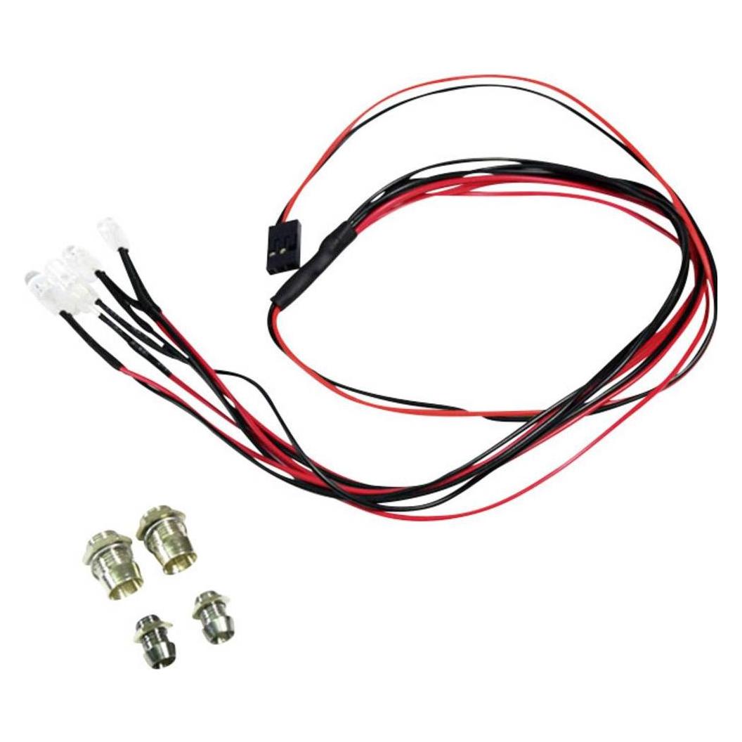 Absima LED Set weiss/rot mit Aluminium Halterung (2320041)