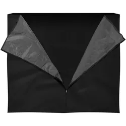 ML-Design Kaminholzregal Abdeckung 185x125 cm Schwarz Wetterfest Polyester Schutzhülle Brennholzregal Outdoor Abdeckung