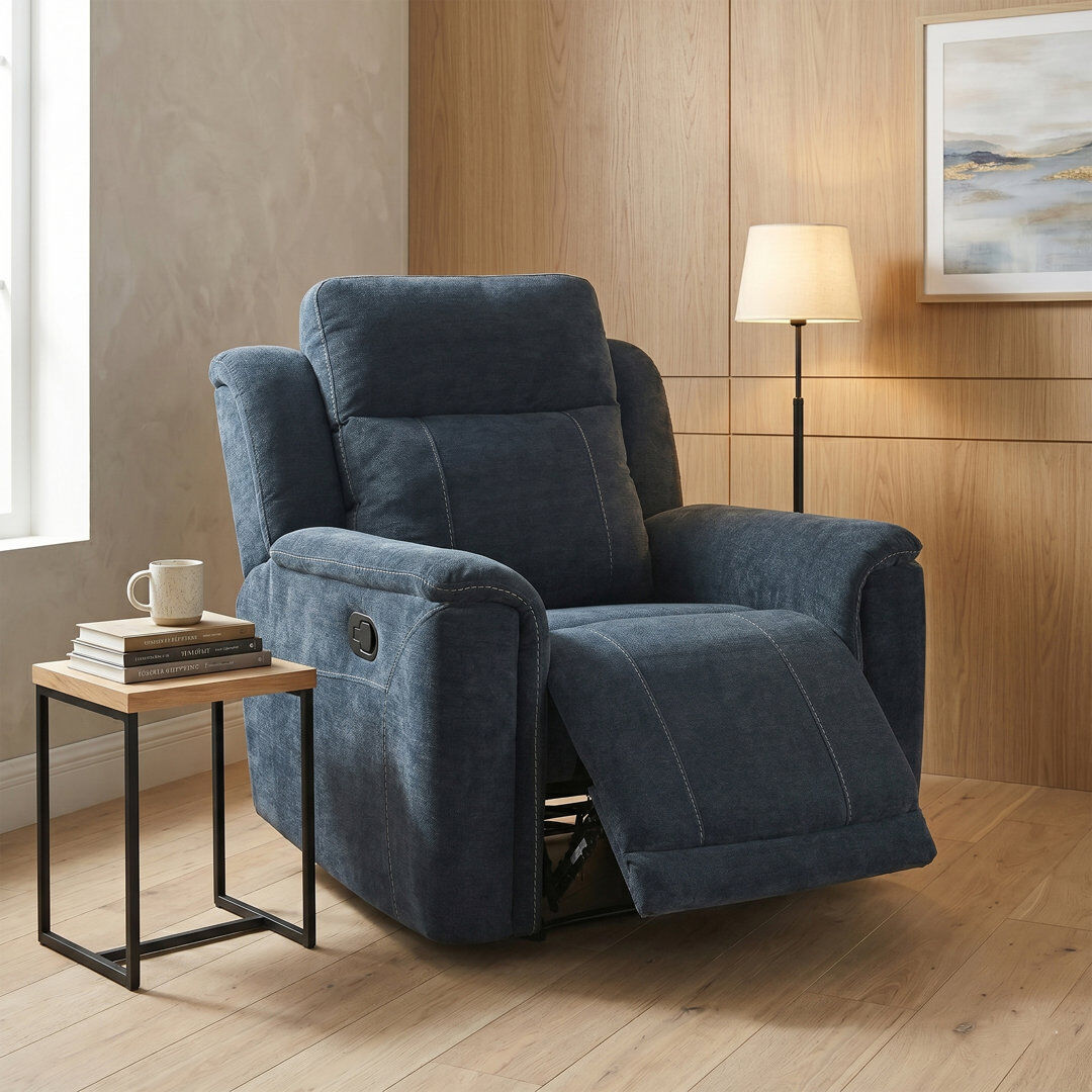 17 Stories Sumana 100cm Wide Standard Recliner Navy 100cm H X 100cm W X 98cm D