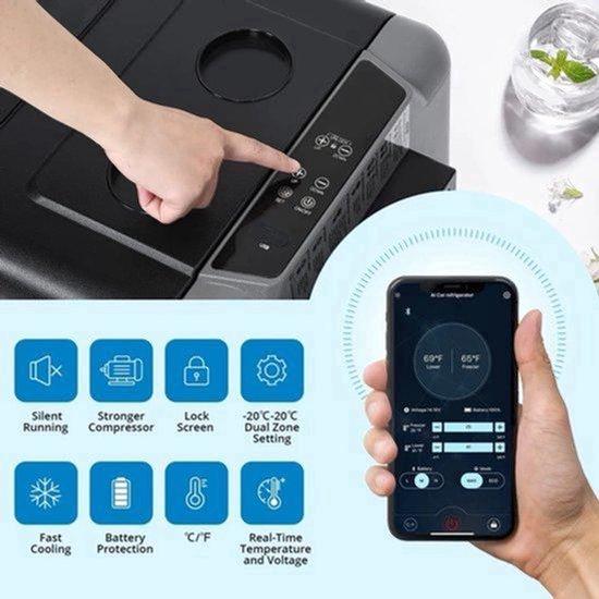 Mobiler Camping-Kühler - 35 Liter - Dual-Zone Klimaanlage - App-Steuerung
