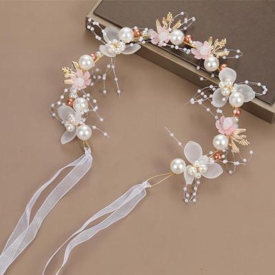 Inspired Deals Boho Floral Hair Wreath Headband For Birthdays, Weddings & Performances pink