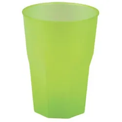Gold Plast 54x Mehrweggläser Cocktailglas Wasserglas Transparent gefrostet hellgrün 420 ml
