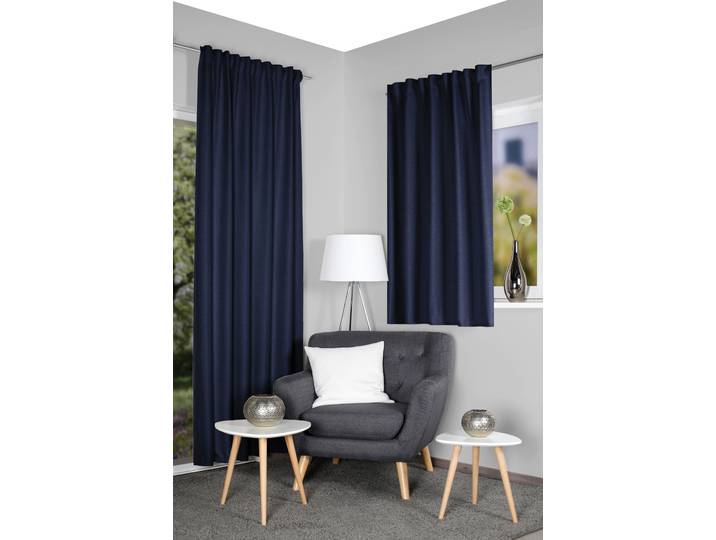 Rideau thermique Eskamio 270 x 245cm Bleu/Bleu foncé