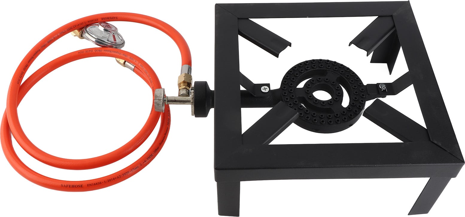 Cocosity Draagbare gasbrander van gietijzer, 8 kW, met verstelbare vlamregelaar voor propaan of butaan