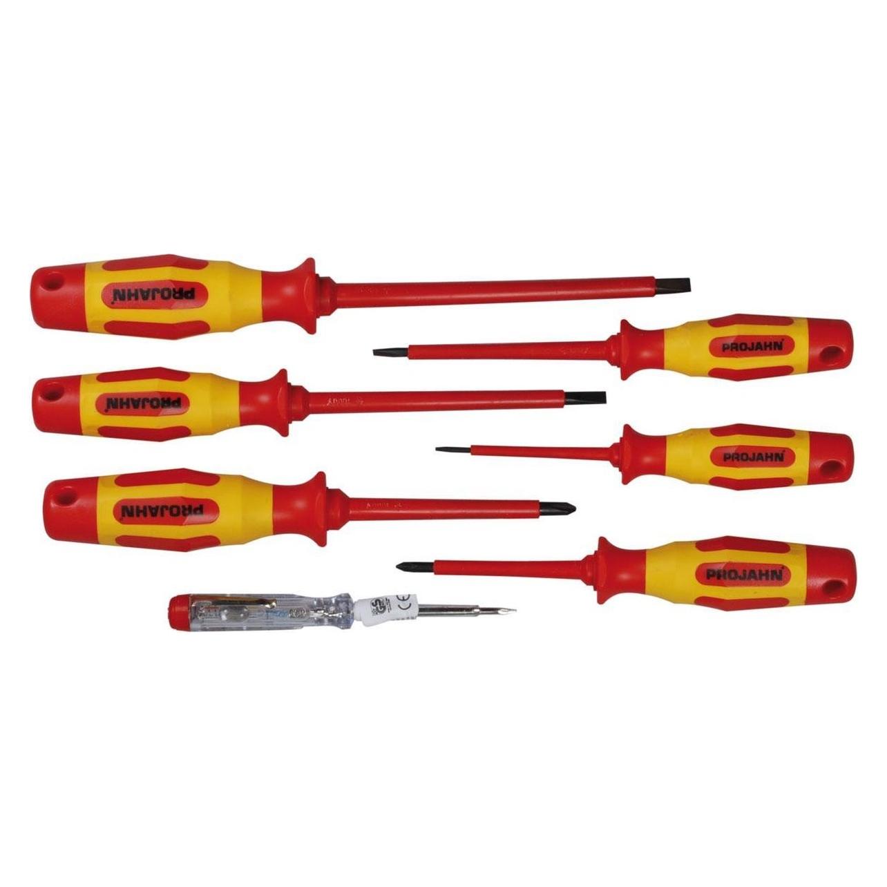 Projahn 5190 VDE Schraubendreher Satz 7tlg (Schlitz+PH) (Schlitz) (5190)