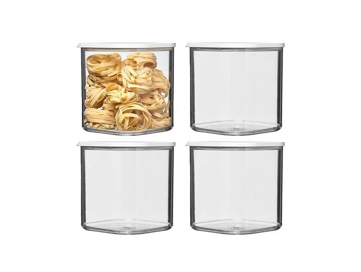 Vorratsdose MEPAL Vorratsdose Modula 2750 ml 4er Set weiß , weiß, Kunststoff, Lebensmittelaufbewahrungsbehälter, Vorratsdose