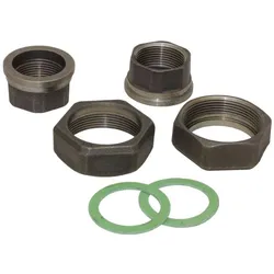 Pumpenverschraubungs-Set aus Temperguss schwarz, DN 32 (11⁄4 Zoll) IG x DN 50 (2 Zoll) IG