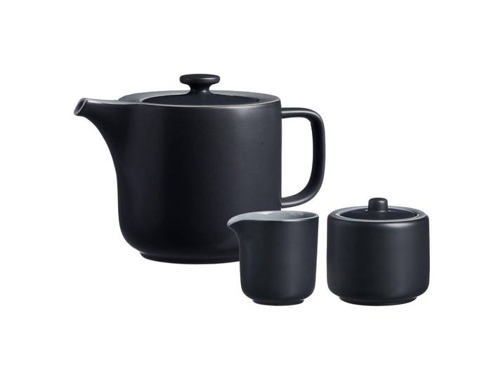 Ritzenhoff Breker Teezubehör SET Jasper Schwarz, Keramik, Geschirr, Kannen & Karaffen, Teekannen