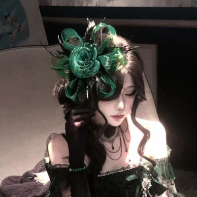 Fashion Sheath Elegant Floral Feather Fascinator Hat With Veil Hair Clip For Tea Party Wedding Guest style8