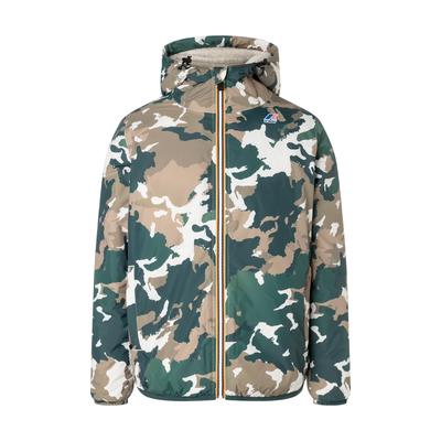 Funktionsjacke K-WAY "K-Way Funktionsjacke CLAUDE ORSETTO GRAPHIC", Damen, Gr. M, grün (camo), Obermaterial: 100% Polyester. Füllung: 100% Polyester. Futter: 100% Polyester, Jacken Funktionsjacke