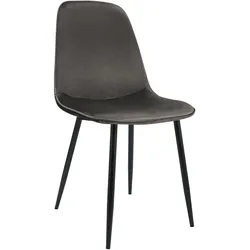 CLP Esszimmerstuhl Maryam Samt   Farbe: anthrazit, Material: Samt