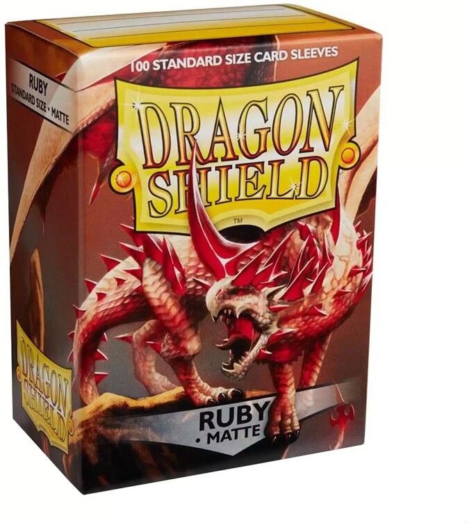 100 Sleeves Standard Dragon Shield Matte Ruby