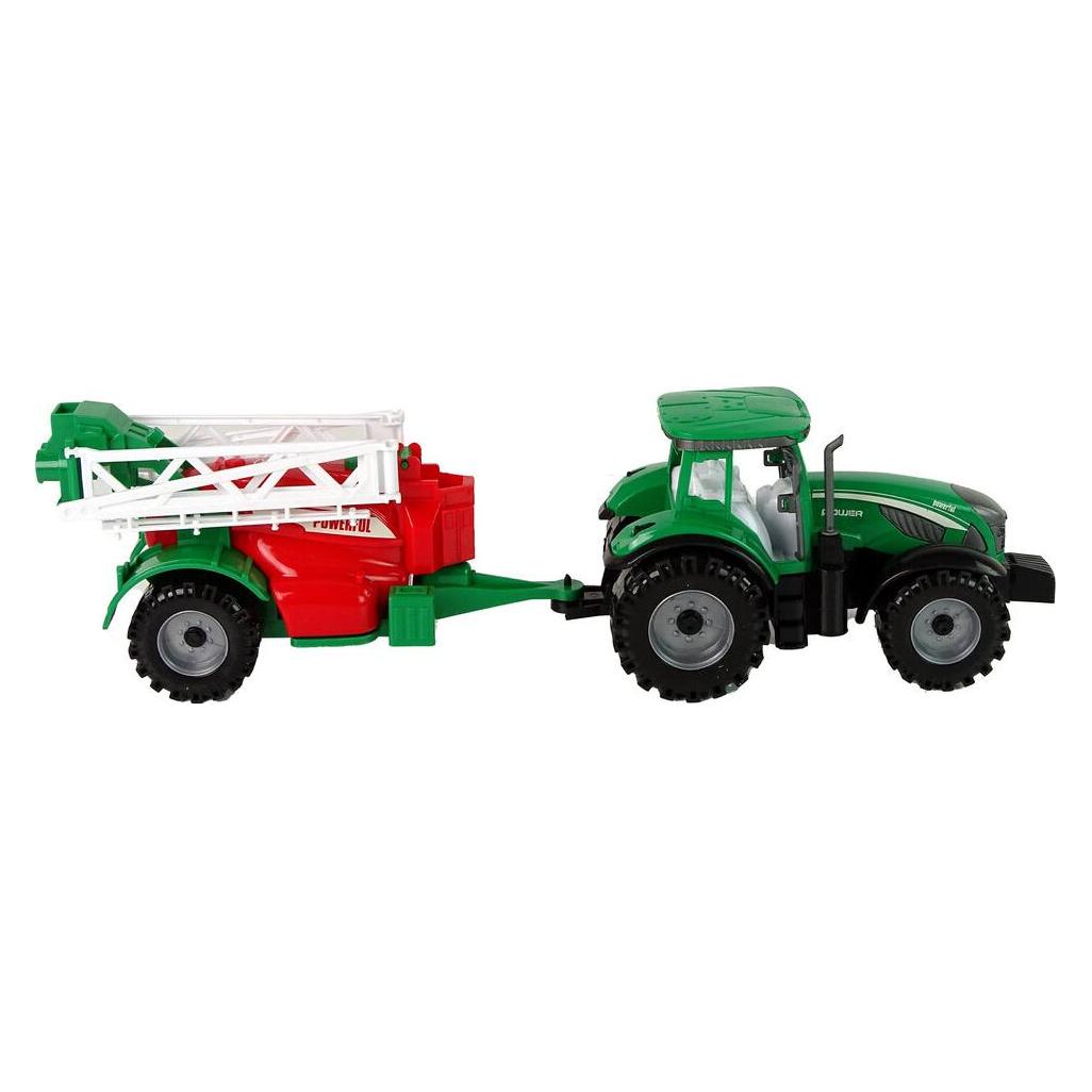 Lean Toys Grüner Ackerschlepper mit rotem und grünem Sprüher-Frikativantrieb (37174488)