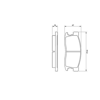 Bosch Bremsbelagsatz, Scheibenbremse [Hersteller-Nr. 0986493670] für Honda