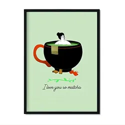 POSTER Matcha A4 Schwarzer Rahmen