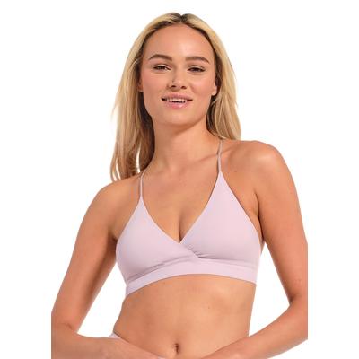 Bügelloser BH MAGIC BODYFASHION "Dream Crossover Bralette", Damen, Gr. S, N-Gr, lila (mauve), Obermaterial: 83% Polyamid, 17% Elasthan, unifarben, BHs, mit einzigartigem Kreuzträger-Detail