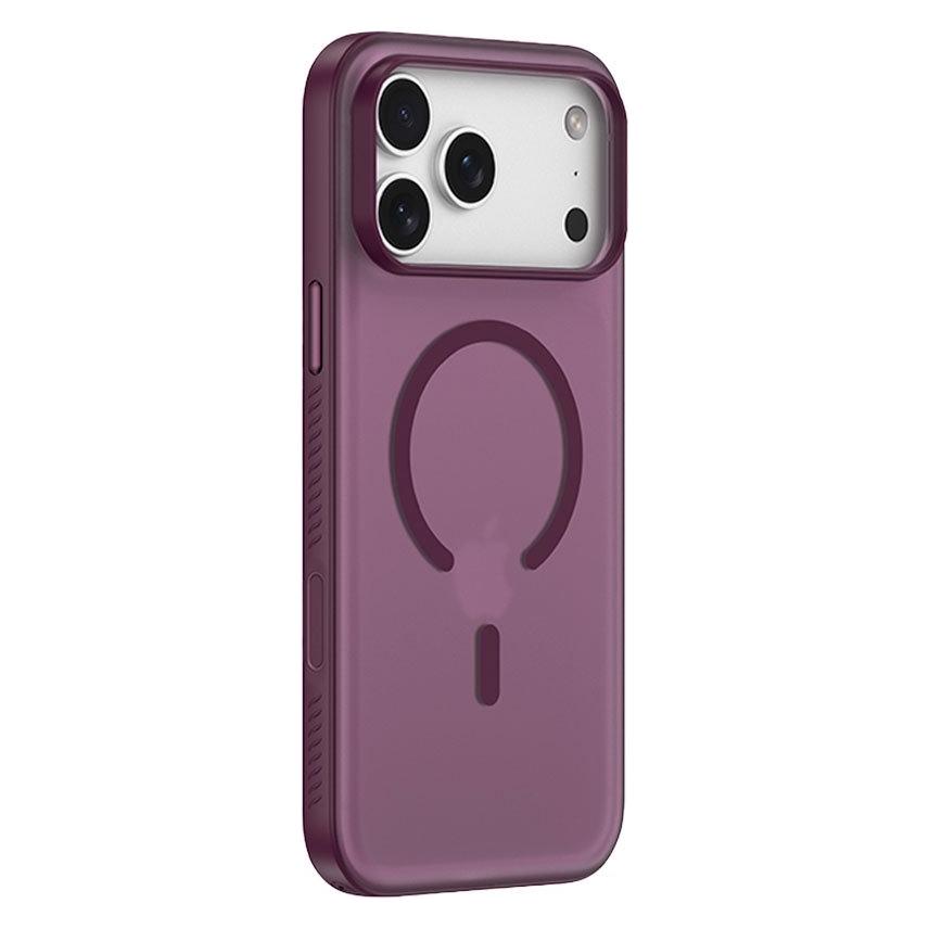 Devia kryt Light Ripple - hautfreundliche Magnethülle für das iPhone 18 Pro - Dark Cherry (Apple iPhone 18 Pro) (6942297155244)