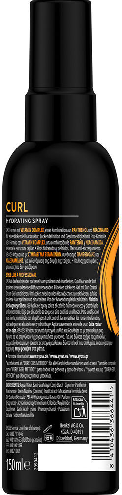 Syoss Spray hidratante Curl 150 ml