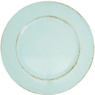 Saro Lifestyle Vintage-Inspired Distressed Charger Plate (Set of 4)