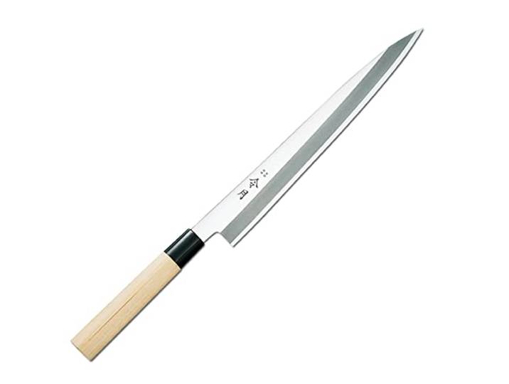 富士カトラリー(Fuji Cutlery) Japanisches Yanagiba Reigetsu Sashimi Sushi Messer Japanische Fischkochmesser Filetiermesser Küchenmesser aus Edelstahl Molybdän Vanadium (27 cm)