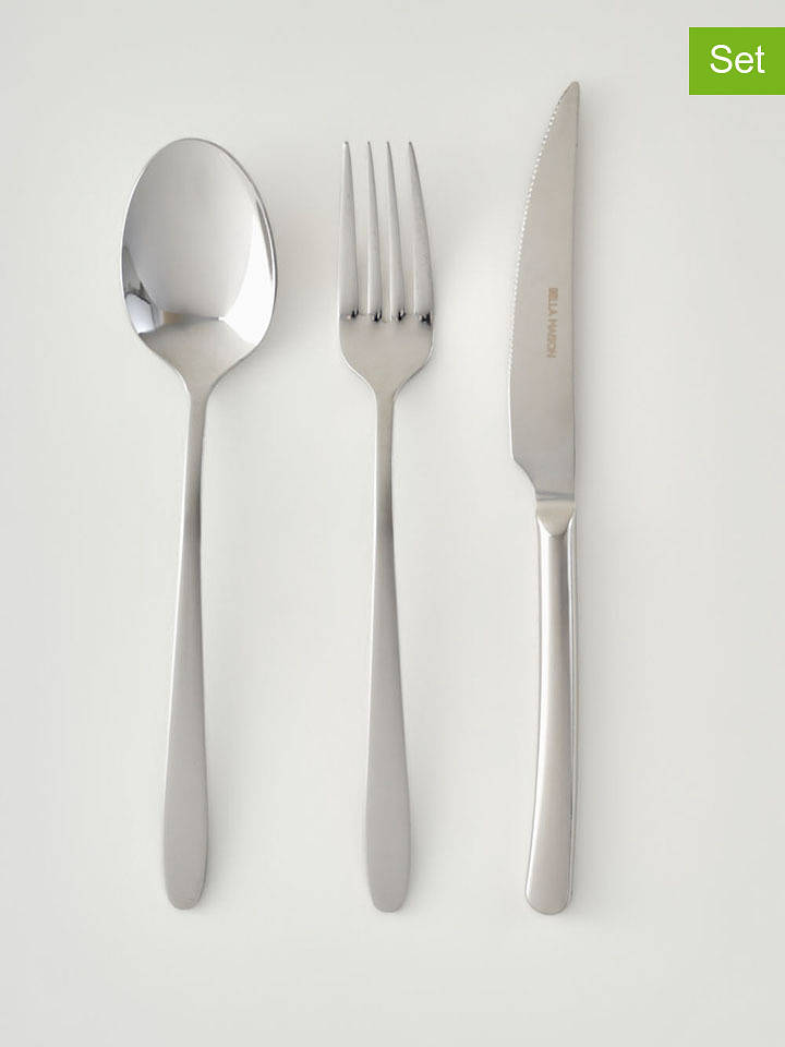 BELLA MAISON 18tlg. Edelstahl-Besteckset "Florence" in Silber - onesize