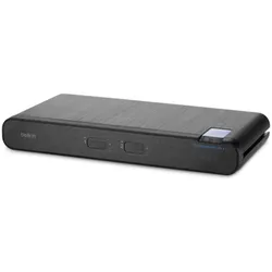 Belkin 2p Dual Head Dp/Hdmi To Dp/Hdmi, KVM Switch, Schwarz
