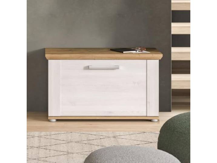 Lomadox Sitzbank mit Stauraum in Sibiu Lärche und Artisan Eiche Optik