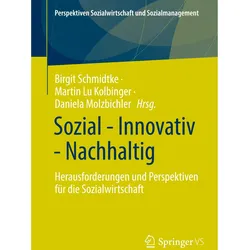Sozial - Innovativ - Nachhaltig, Fachbücher von Daniela Molzbichler, Birgit Schmidtke, Martin Lu Kolbinger