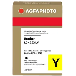Agfaphoto, Druckerpatrone, kompatibel mit Brother LC422XLY