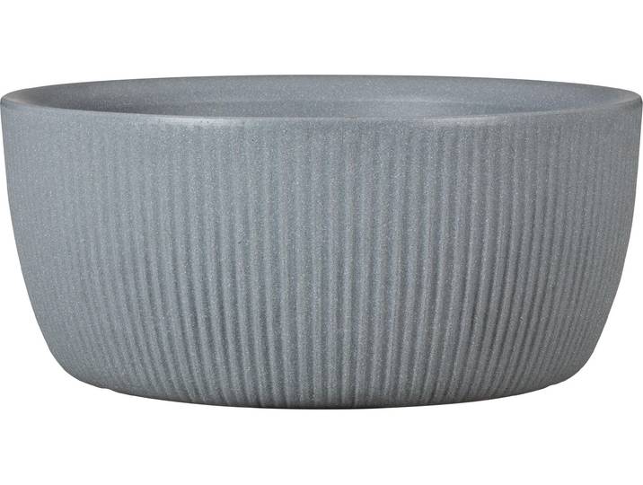 Pflanzkübel SCHEURICH 40/273 LINETTO BOWL , grau (stony grau), H:17,1cm Ø:38,6cm, Kunststoff, Pflanzgefässe, Pflanzkübel, Pflanzschale aus Kunststoff, ØxH: 38,6x17,1 cm