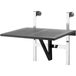Balkonklapptisch aus Holz ca. 60x54 cm Schwarz