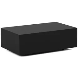 COUCHTISCH Noma Rechteckig in Schwarz, Blockform mit versteckten Rollen 90/55/28 cm
