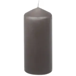 Stumpenkerze 13 cm Wachs Grau