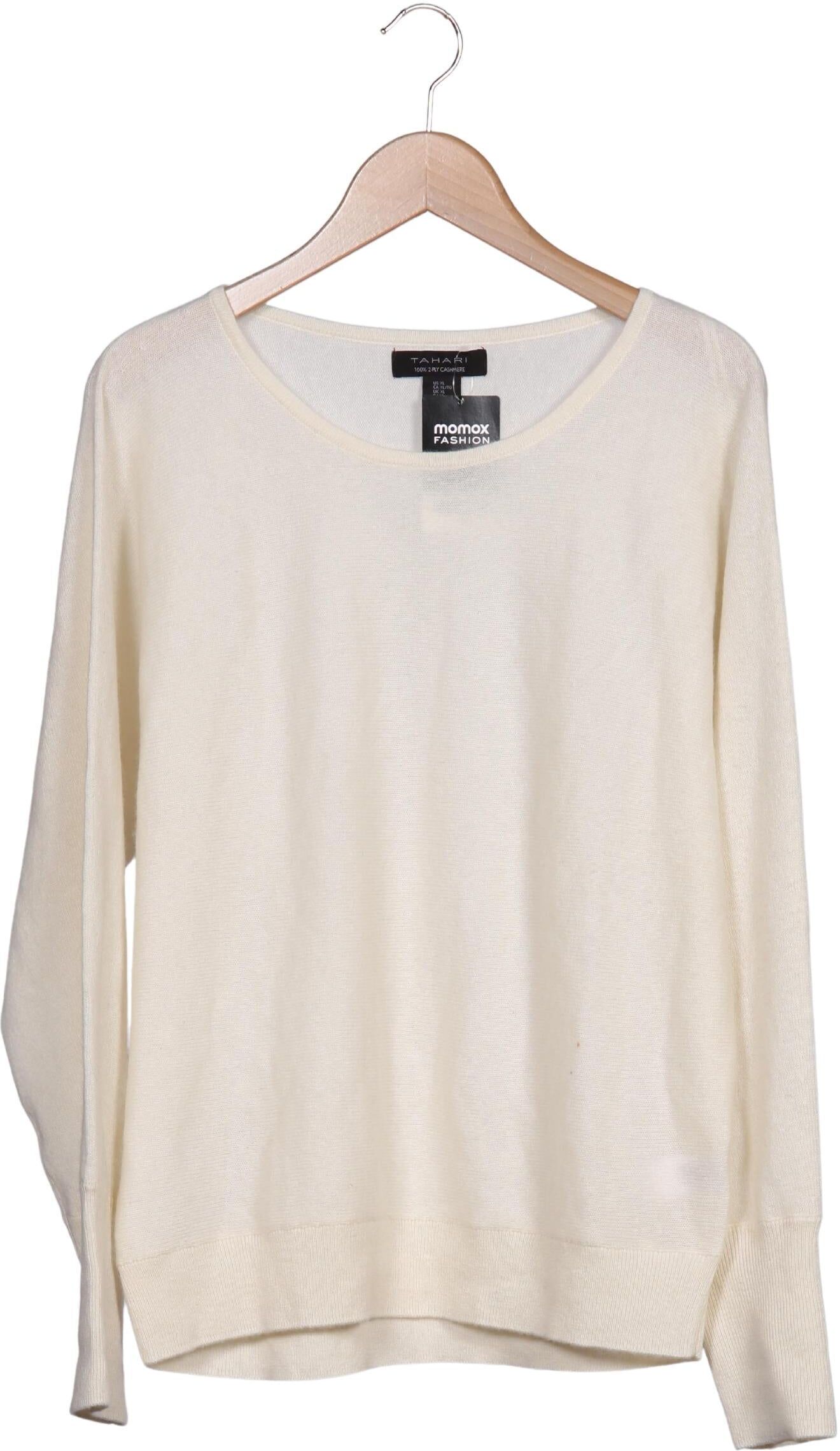 Tahari Arthur S. Levine Damen Pullover, Cremeweiß, Gr. XL, Kaschmir - Second Hand