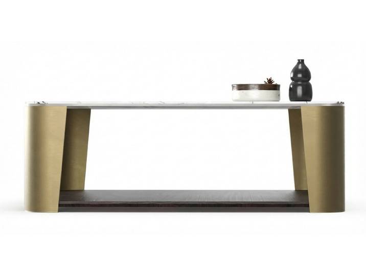 JVmoebel Couchtisch Moderner grauer Couchtisch aus Metall Kaffeetisch, Made in Europe