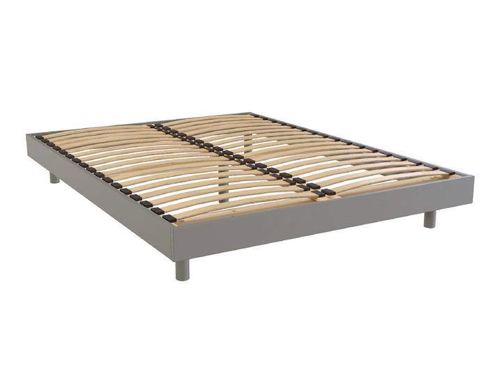 Sommier à lattes 2 places bois Kit France - 160x200 160x200 Gris