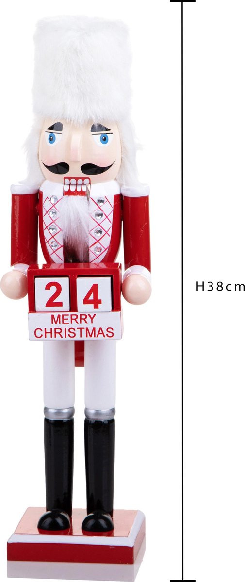 Bianchidino Notenkraker met adventkalender voor volwassenen