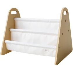 3 sprouts Bücherregal doppelseitig, weiss | beige